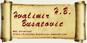 Hvalimir Bušatović vizit kartica
